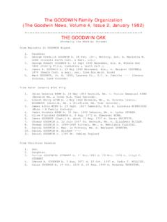 The GOODWIN Family Organization (The Goodwin …