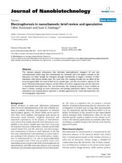 Journal of Nanobiotechnology BioMed Central