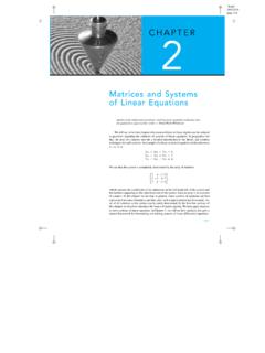 Matrices and Systems of Linear Equations - Purdue University