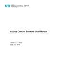 Access Control Software User Manual - Network …