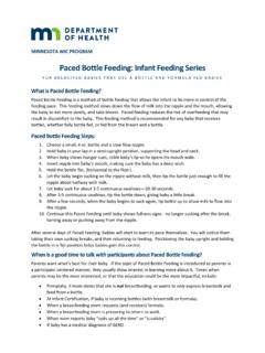 Paced Bottle Feeding - Minnesota Department of Health