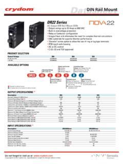 AC Output DIN Rail Mount SSRs DR22 Series - Crydom