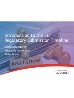 Introduction to the EU Regulatory Submission Timeline - Almac