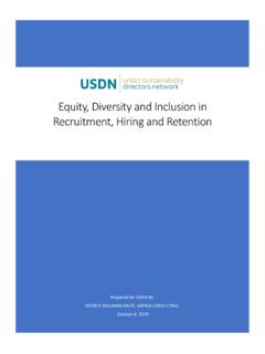 Equity, Diversity and Inclusion in Recruitment, Hiring and ...