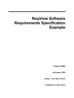 ReqView Software Requirements Specification Example