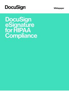 DocuSign eSignature for HIPAA Compliance