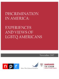 DISCRIMINATION IN AMERICA: EXPERIENCES AND VIEWS OF …