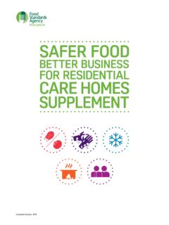 Safer Food Better Business For Residential Care Homes ...