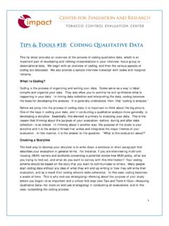 Tips &amp; Tools #18: Coding Qualitative Data