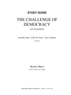 THE CHALLENGE OF DEMOCRACY - Cengage