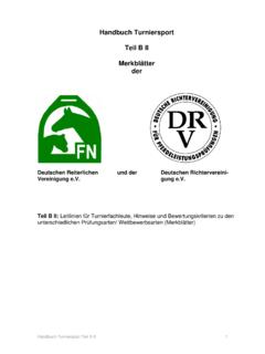 Handbuch Turniersport Teil B II Merkbl&#228;tter der