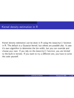 Kernel density estimation in R - University of New Mexico