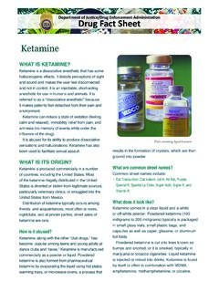 Drug Fact Sheet: Ketamine - DEA