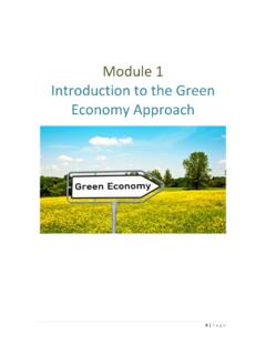 Module 1 Introduction to the Green Economy Approach