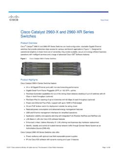 Cisco Catalyst 2960-X and 2960-XR Series Switches Data Sheet