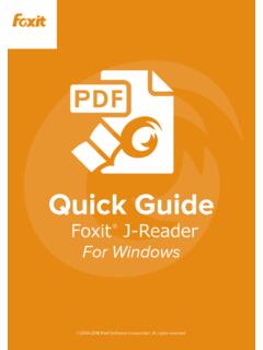Foxit J-READER 8.0 Quick Guide