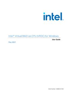 Intel&#174; Virtual RAID on CPU (VROC) for Windows