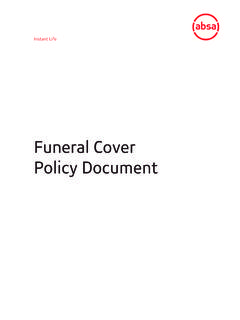 Funeral Cover Policy Document - Instant Life