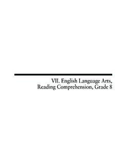 VII. English Language Arts, Reading Comprehension, Grade 8