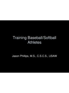 Training Baseball/Softball Athletes - Washington Huskies