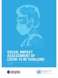 SOCIAL IMPACT ASSESSMENT OF COVID-19 IN THAILAND