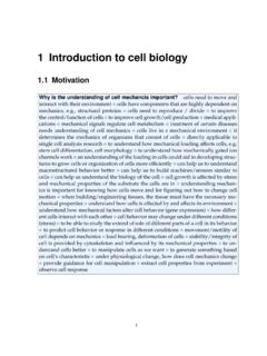 1 Introduction to cell biology