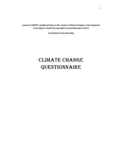 CLIMATE CHANGE QUESTIONNAIRE