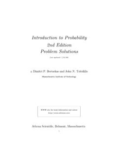 Introduction to Probability 2nd Edition Problem Solutions
