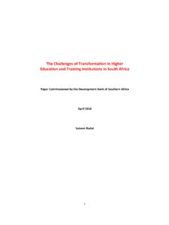 The Challenges of Transformation in Higher