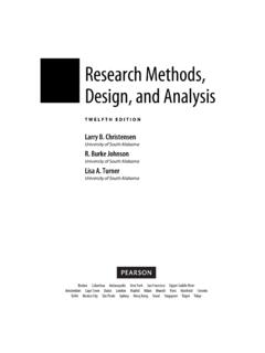 Research Methods, Design, and Analysis - Pearson