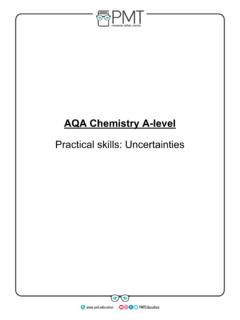 Uncertainties - AQA Chemistry A-level