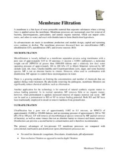 Membrane Filtration - MRWA