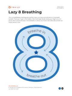 Lazy 8 Breathing - Mindfulness - TRAILS to Wellness