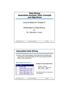 Data Mining Association Analysis: Basic Concepts and ...