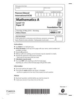 Pearson Edexcel International GCSE Mathematics A
