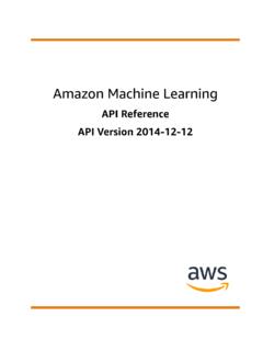 Amazon Machine Learning - AWS Documentation