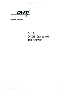 Tab 7: OASIS Questions and Answers - Centers for Medicare ...