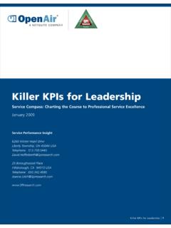 Killer KPIs for Leadership - NetSuite OpenAir | …