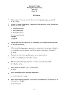 GEOGRAPHY (029) Marking Scheme (Term1) 2021-22 Class - …