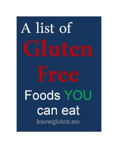 A list of gluten free foods to print