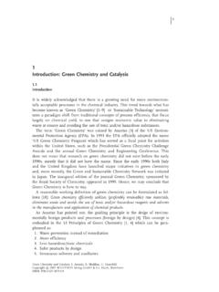 1 Introduction: Green Chemistry and Catalysis - Wiley-VCH