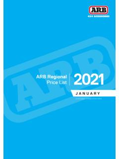 ARB Regional Price List 2021 - Adventure 4x4