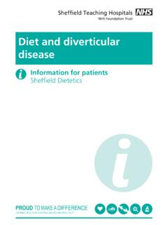 Diet and diverticular disease - publicdocuments.sth.nhs.uk