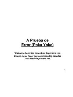 A Prueba de Error (Poka Yoke) - icicm.com