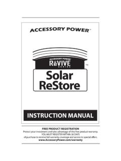 Solar ReStore Manual - accessory power