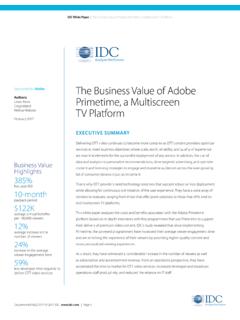The Business Value of Adobe Primetime, a Multiscreen TV ...
