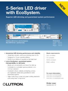 5-Series LED driver with EcoSystem - Lutron …
