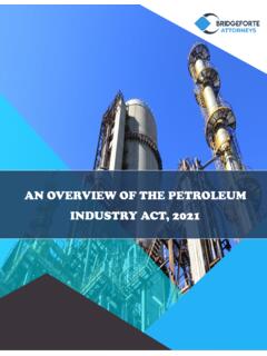 AN OVERVIEW OF THE PETROLEUM INDUSTRY ACT, 2021