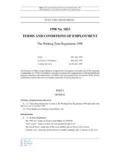 The Working Time Regulations 1998 - Legislation.gov.uk
