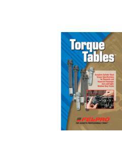 Torque Tables